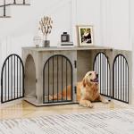 Wooden Dog Crate Furniture with End Table Design