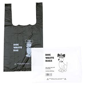 500 Black Dog Waste Bags with Tie Handles