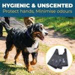 500 Black Dog Waste Bags with Tie Handles