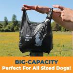 500 Black Dog Waste Bags with Tie Handles