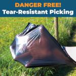 500 Black Dog Waste Bags with Tie Handles