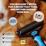 MalsiPree 2-in-1 Dog Grooming Brush for Shedding