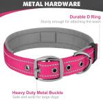 Joytale Reflective Dog Collar, Adjustable, Medium Pink