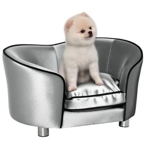 Mini Dog Sofa Bed with Washable Cushion and Pocket