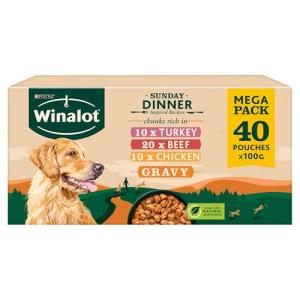 WINALOT Sunday Dinner Gravy Dog Food 40x100g