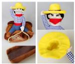 Delifur Pet Halloween Cowboy Rider Dog Costume, L