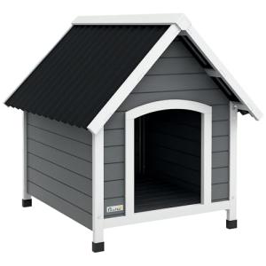 Elevated Wooden Dog House for Small to Medium Dogs