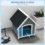Elevated Wooden Dog House for Small to Medium Dogs