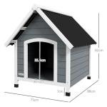 Elevated Wooden Dog House for Small to Medium Dogs