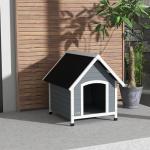 Elevated Wooden Dog House for Small to Medium Dogs