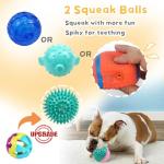 Sundrawy Dog Toy Set: Chew, Squeak, Tug, Clean
