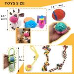 Sundrawy Dog Toy Set: Chew, Squeak, Tug, Clean