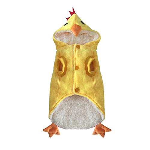 Rooster Cosplay Costume for Dogs and Cats, Small, Yellow