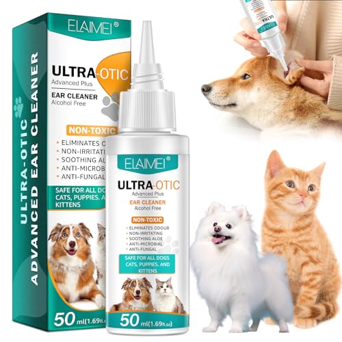 Antibacterial Ear Cleaner for Dogs, Relief for Yeast