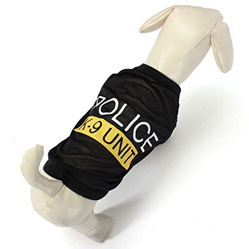 Black Police K9 Dog Pet Puppy Vest Top