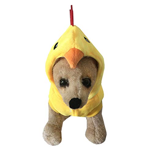 Rooster Cosplay Costume for Dogs and Cats, Small, Yellow
