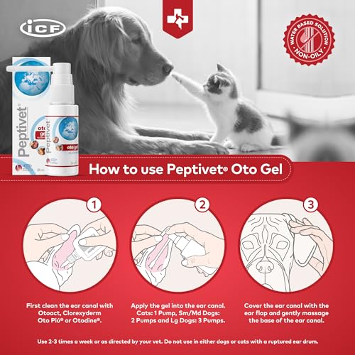 Peptivet OTO Gel Ear Cleaner for Dogs & Cats