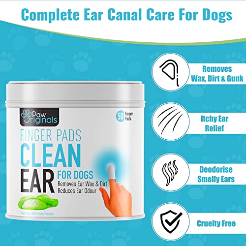Ear Cleaning Finger Wipes for Dogs | Aloe & Witch Hazel Infused