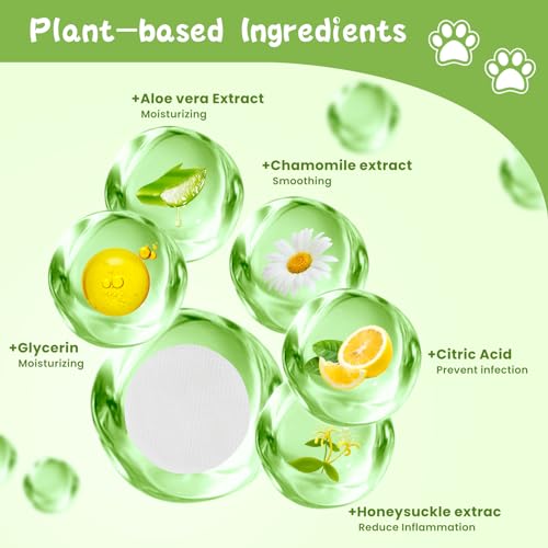 Plant-Based Dog Ear Wipes (150 Pads) for Itching & Wax