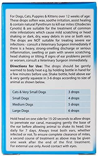 Johnsons Veterinary Ear Drops, 15 ml (Clear)