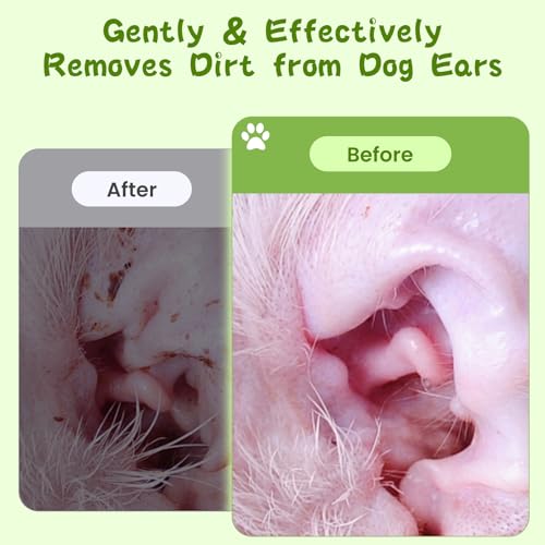 Plant-Based Dog Ear Wipes (150 Pads) for Itching & Wax