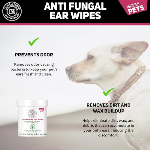 Biodegradable Ear Wipes for Dogs & Cats