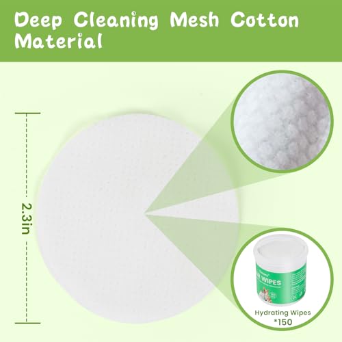 Plant-Based Dog Ear Wipes (150 Pads) for Itching & Wax