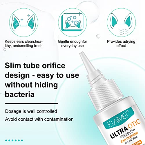 Antibacterial Ear Cleaner for Dogs, Relief for Yeast