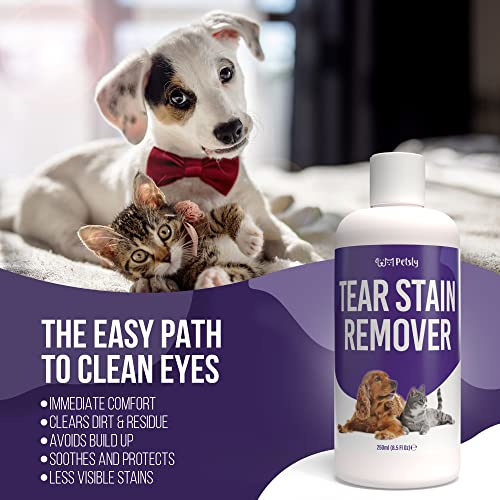 Petsly Tear Stain Remover 250ml - Ideal Dog and Cat Eye Drops