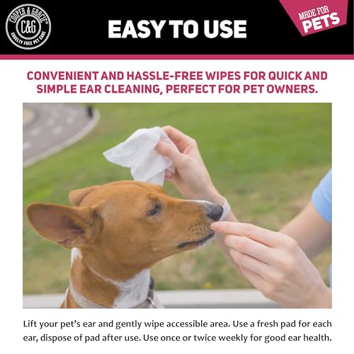 Biodegradable Ear Wipes for Dogs & Cats