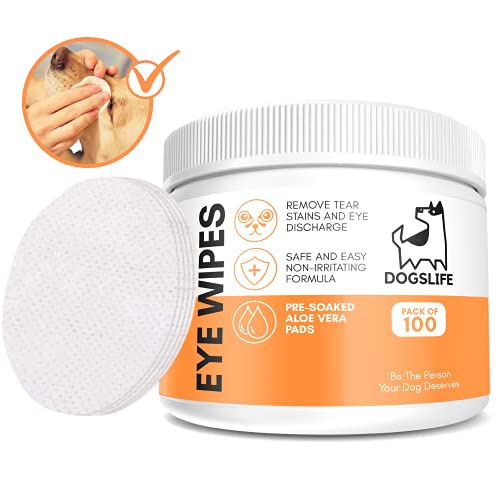 100 Pack Dog Eye Cleaning Wipes | Tear Stain & Discharge Remover
