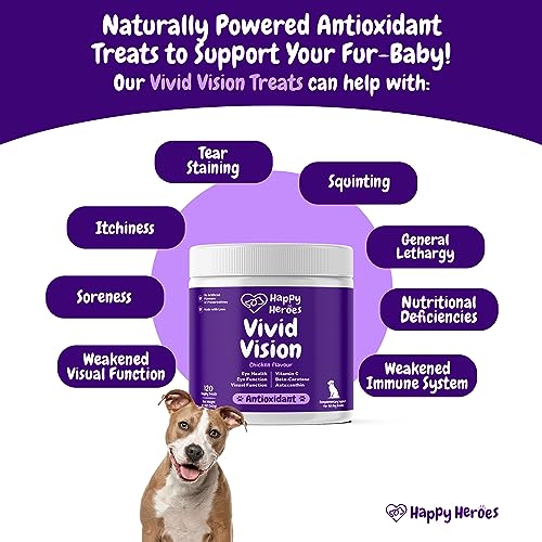 Happy Heroes Dog Eye Supplement Treats for Vision
