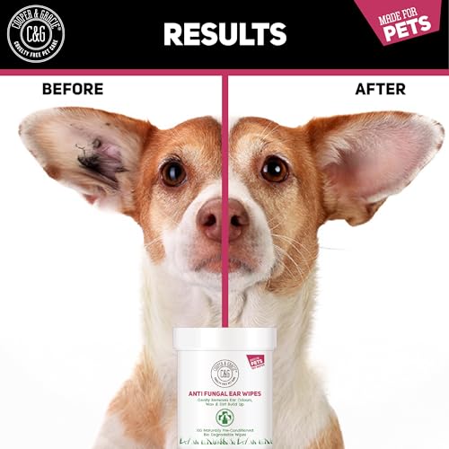 Biodegradable Ear Wipes for Dogs & Cats