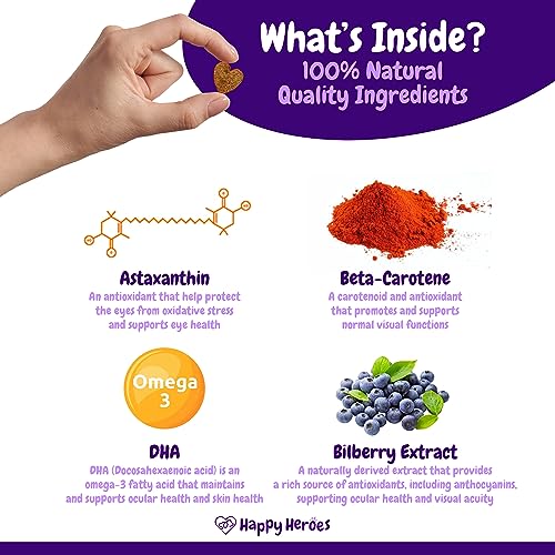 Happy Heroes Dog Eye Supplement Treats for Vision