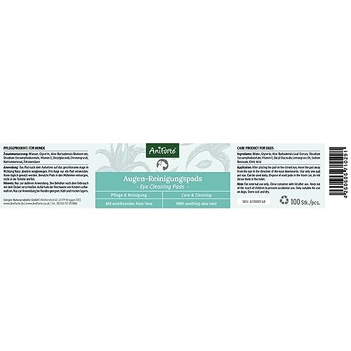 AniForte Gentle Dog Eye Cleaning Pads - Pack of 100