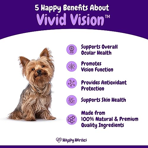 Happy Heroes Dog Eye Supplement Treats for Vision