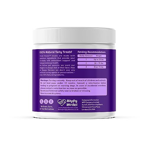 Happy Heroes Dog Eye Supplement Treats for Vision