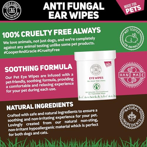 Biodegradable Dog Eye Wipes for Tear Stains | Pack of 100