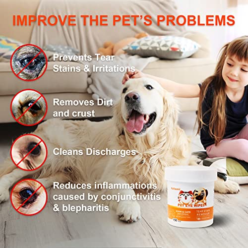 Gentle Eye Wipes for Dogs & Cats - 300 Count