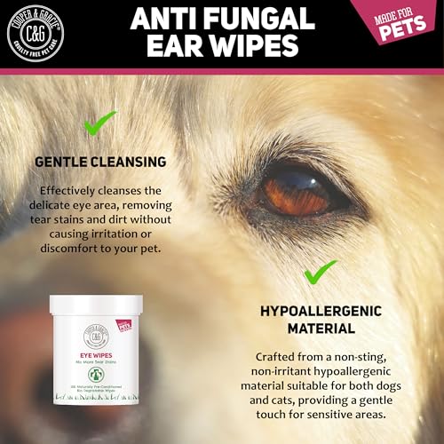 Biodegradable Dog Eye Wipes for Tear Stains | Pack of 100