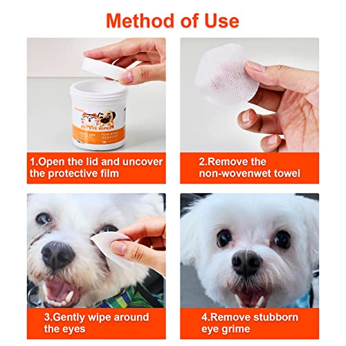 Gentle Eye Wipes for Dogs & Cats - 300 Count