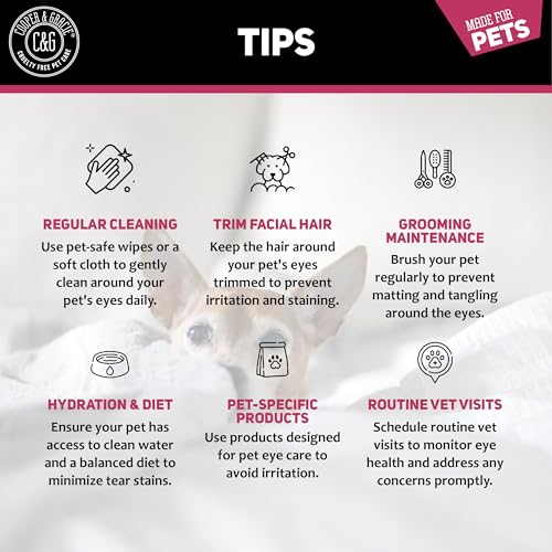 Biodegradable Dog Eye Wipes for Tear Stains | Pack of 100