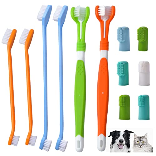KissDate Dog Toothbrush Variety Pack - Multi-Angle Brushes