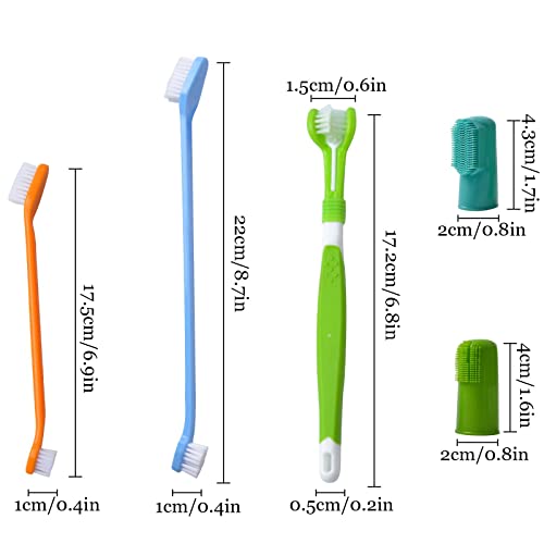 KissDate Dog Toothbrush Variety Pack - Multi-Angle Brushes
