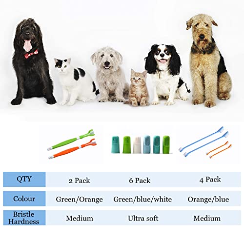 KissDate Dog Toothbrush Variety Pack - Multi-Angle Brushes