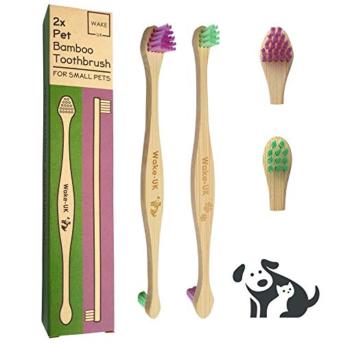 Organic Bamboo Pet Toothbrush, Pack of 2