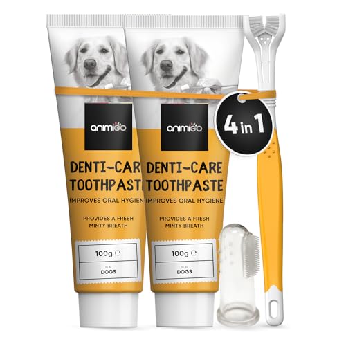 Dog Toothbrush, Toothpaste Kit, Finger Brush for Dental Care