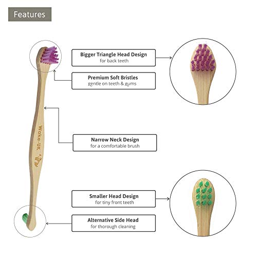 Organic Bamboo Pet Toothbrush, Pack of 2