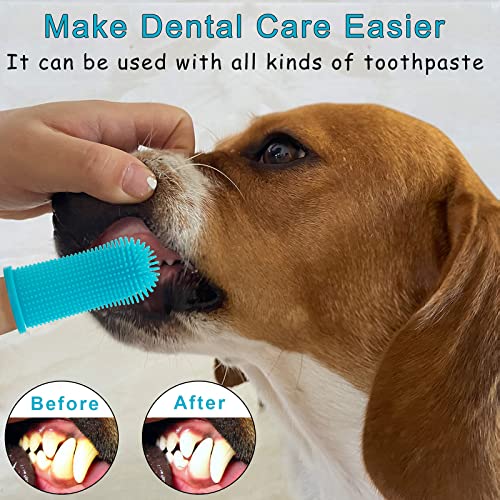 Aujzoo Dog Toothbrush Set (4 Packs)