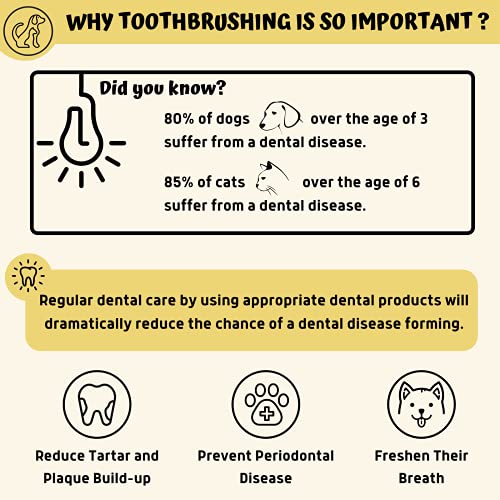 PawsOnlyUK Dog Finger Toothbrush Set with Storage Case